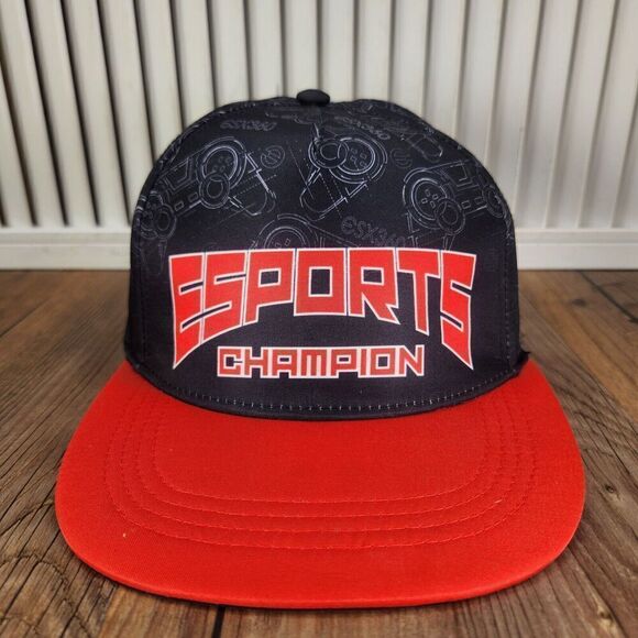 ESports Champion ESX360 Pro Series Hat Cap Snapback Black Red Gaming Games Sport - Picture 2 of 10